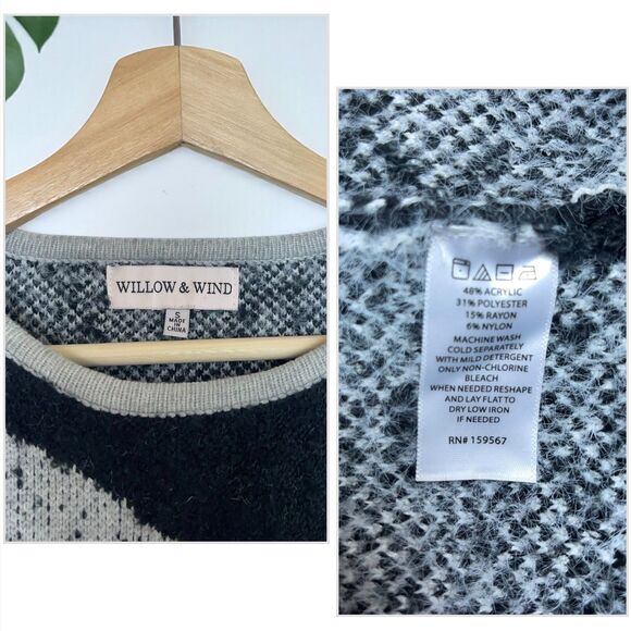 Willow & Wind Geo Striped Fuzzy Knit Sweater - Picture 10 of 10